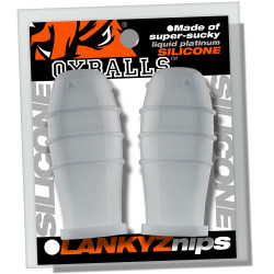 Oxballs Suce-Tétons Lankyz 20 mm Blancs
